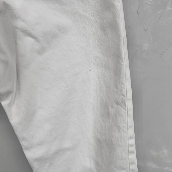 Saint Laurent D18 W/BG-LW White Denim Loose Tapered Women's Jeans 25 - Picture 6 of 9